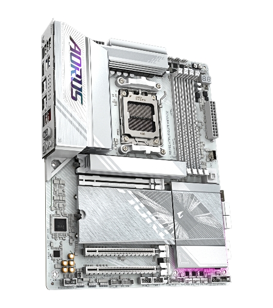 Материнская плата Gigabyte X870E A ELITE WF7 ICE, AM5, AMD X870, 4xDDR5, 4xSATA, 4xM.2, 1xPCIe 5.0 x16, 1xPCIe 4.0 x4, 1xPCIe 3.0 x2, 1xHDMI (v2.1), 2xUSB Type-C, 2xUSB-A 10Gbps, 4xUSB-A 5Gbps, 4xUSB-A 2.0, S/PDIF, 1x2.5Gb LAN, Wi-Fi 7, Bluetooth 5.4, 2x3.5 мм, 7.1, ATX