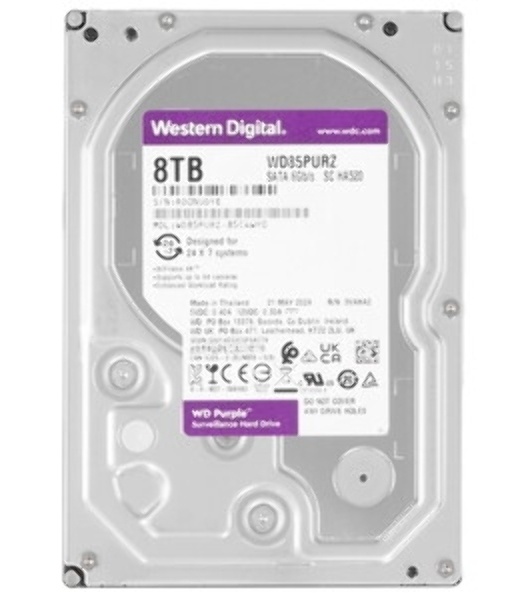 Жесткий диск Western Digital 8Tb Purple SATA III, 5640- rpm, 256Mb, 3.5'