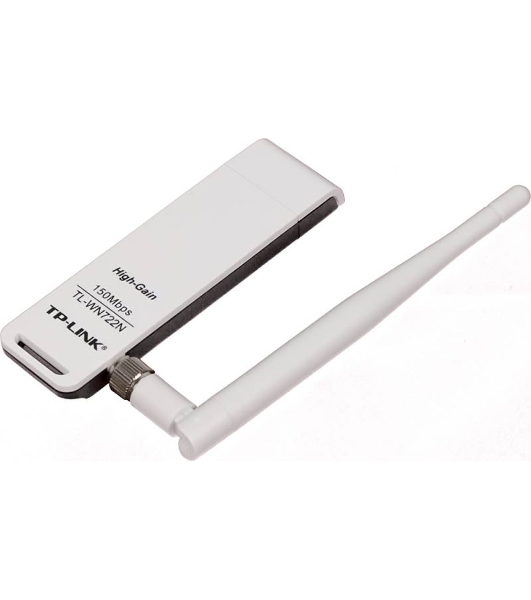 Адаптер TP-Link SOHO TL-WN722N 150Mbps High Gain Wireless N USB Adapter with Cradle, 1T1R, 2.4GHz, 802.11n/g/b, 1 detachable antenna