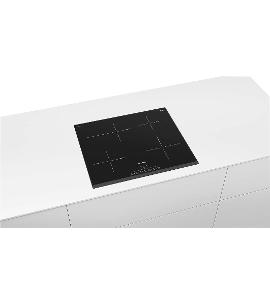 Индукционная варочная панель Bosch PIF651HC1E, 60 см, индукция, скошенные края, сенсорное управление, черный