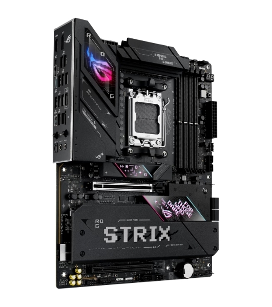 Материнская плата ASUS ROG STRIX B850-E GAMING WIFI, AM5, AMD B850, 4xDDR5, 4xSATA, 5xM.2, 1xPCI-E 5.0 x16, 1xPCI-E 4.0 x16, 1xRealtek 5Gb Ethernet, 1xUSB-C 4, 1xUSB-C 20Gbps, 6xUSB-A 10Gbps, 4xUSB-A 2.0, 3x3.5 мм, 7.1, ATX