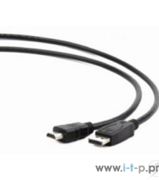 Кабель Cablexpert DisplayPort->HDMI, 7.5м, 20M/19M, черный, экран, пакет 
