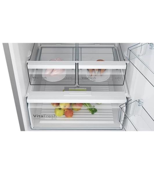 Холодильник Bosch KGN55VL21U нержавеющая сталь двухкамерный 375/105л морозилка снизу, No Frost