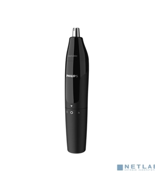 Триммер для носа Philips NT1620/15 роторный режущий элемент, водонепроницаемый корпус - пластик, цвет - черный, в комплекте батарейка АА