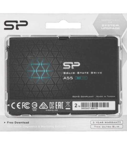 Накопитель SSD Silicon Power Ace A55, 2Tb, SATA III, 2.5', R/W 500/450