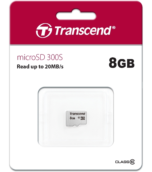 Флеш карта microSDHC 8Gb Class10 Transcend TS8GUSD300S w/o adapter