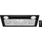 Вытяжка встраиваемая Kuppersberg INLINEA 52 Black, ширина 52 см, отвод/рециркуляция, 850 м3/час, электронное сенсорное управление, таймер, пульт ДУ, 3 скорости, светодиодное освещение 2х3,5 Вт, металлический жироулавливающий фильтр, угольный фильтр С6С (опция), 42 дБ, черный, фото5