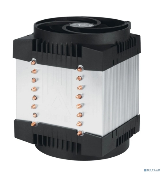 Вентилятор для процессора Arctic Freezer 4U-M Rev. 2 серебристый/черный, 120 мм, алюминий/медь, 2300 об/мин, 40 дБ, 4 pin, 350 Вт, 145 мм