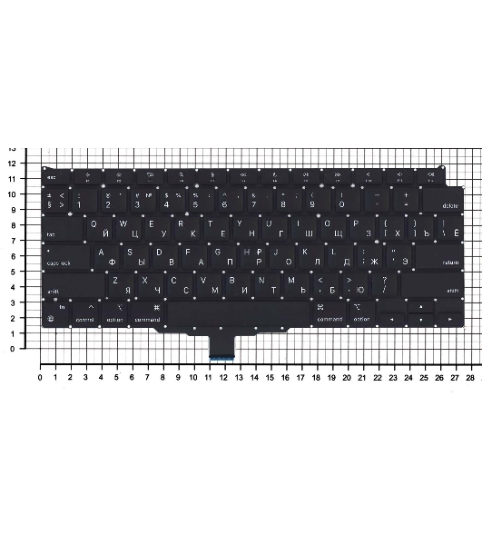 Клавиатура для ноутбука Apple MacBook Air 13 Retina M1 A2337 Late 2020 плоский Enter черная