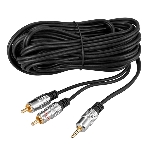 Шнур Rexant Стерео 3,5 мм - 2 RCA 5 м (GOLD-металл), фото2