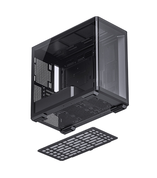 Корпус без блока питания Корпус JONSBO D300 Black MATX без БП, боковая панель из закаленного стекла, mini-ITX, micro-ATX, черный