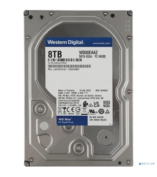 Жесткий диск WD SATA-III 8Tb WD80EAAZ Desktop Blue (5640rpm) 256Mb 3.5'