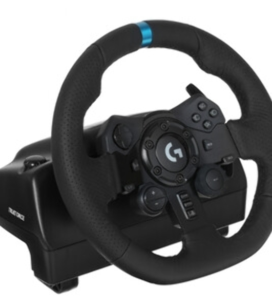Руль Logitech G923 10кноп. (с педалями) черный