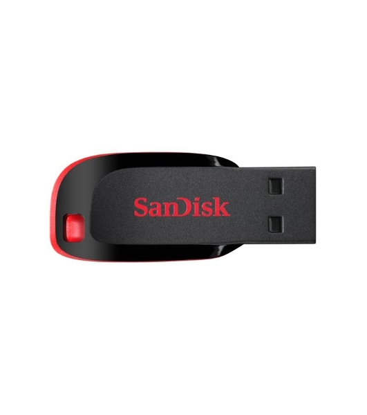 Флешка USB Sandisk CZ50 Cruzer Blade (SDCZ50-016G-B35), 16Gb, USB 2.0, R/W 15/4, черный/красный