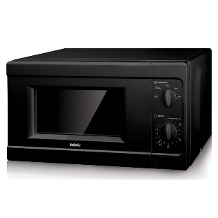 Микроволновая печь BBK 20MWS-709M/B черный, 20 л, 700 Вт, переключатели - поворотный механизм