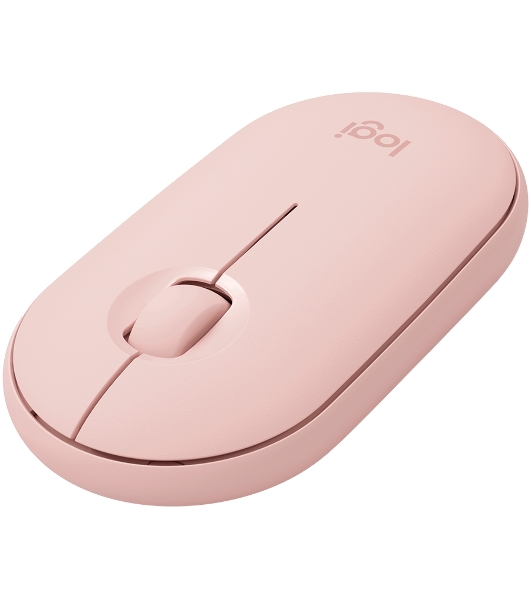 Мышь беспроводная Logitech Pebble M350 розовый, 1000 dpi, радиоканал, Bluetooth, USB, кнопки - 3