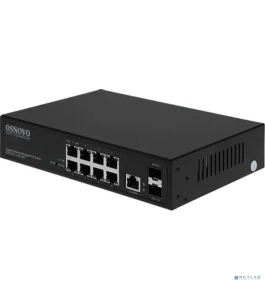 Коммутатор Osnovo SW-80802/L(150W) 8G 2SFP 8PoE+ 150W управляемый