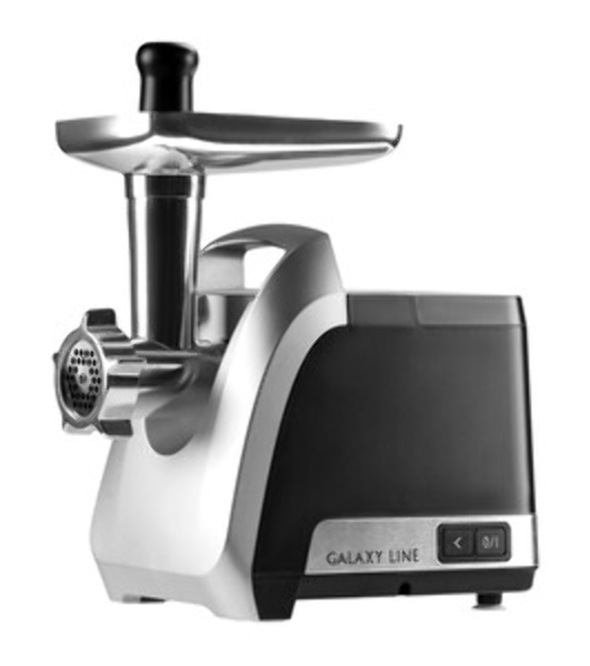 Мясорубка электрическая Galaxy Line GL 2423 черный, 2200 Вт, 2.6 кг/мин, реверс, защита от перегрузки, насадки - 6