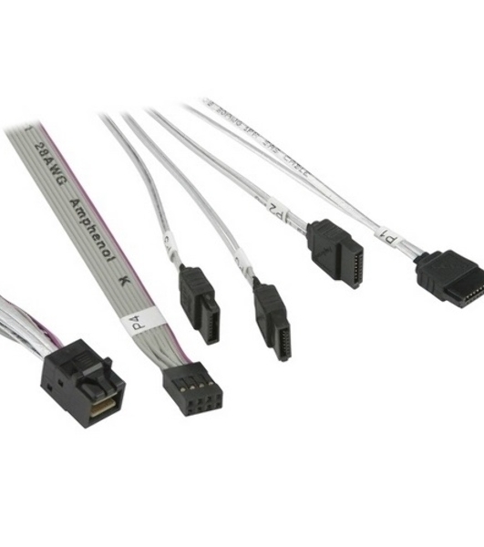 Кабель SuperMicro CBL-SAST-0631 cross-over HDmSAS to 4xSATA 55cm