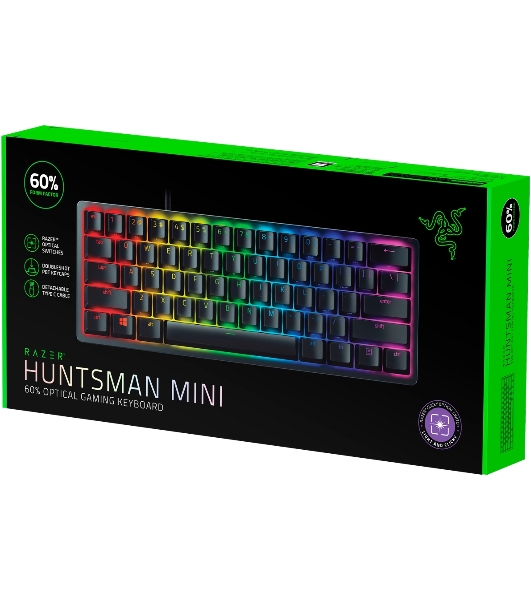 Клавиатура Razer Huntsman Mini проводная, USB, чёрный
