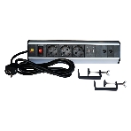 Блок розеток: 3 эл. модуля, 2 USB модуля, 2 порта кат.6, фото2