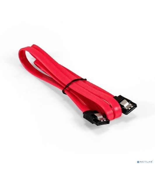 Кабель SATA ExeGate EX-CC-SATADATA-0.8L (7pin/7pin, металлические защелки, 0,8м)
