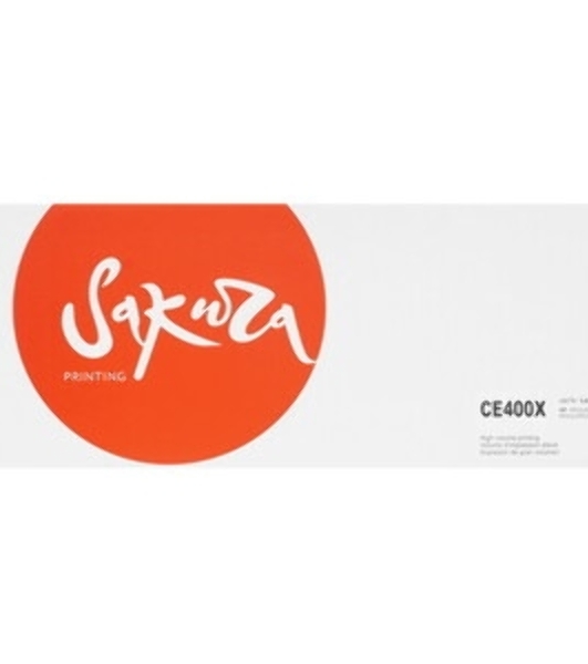 Картридж Sakura CE400X для HP Enterprise 500 Color M551n/525f/525dn/570/575, черный, 11000 к.