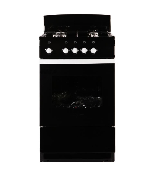 Плита газовая De Luxe 5040.38Г (Щ) черный, конфорок 4 шт, духовка 43 л, 50 см x 85 см x 50 см
