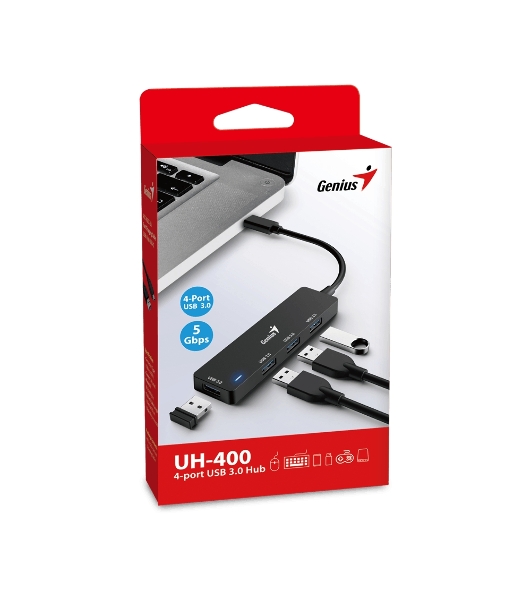 USB-концентратор Genius UH-400, USB Type-C, USB 3.0, USB