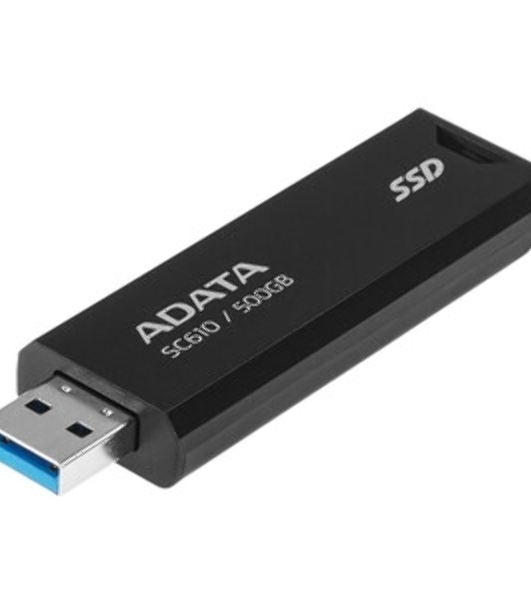 Внешний SSD ADATA SC610, 2TB, USB 3.2 Gen 2 Type-A, R/W 550/500, черный