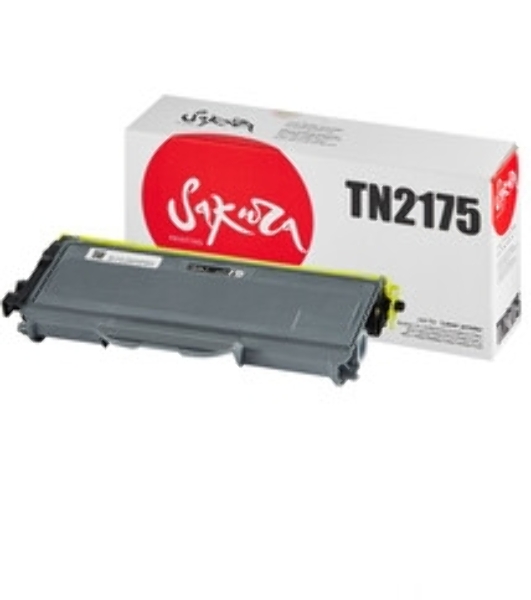 Картридж лазерный Sakura TN2175 для Brother HL-2140/2141/2150N/2170W DCP-2822/7030/7032/7040/7045 MFC-7450/7840N/7340/7440N/7320, черный, 2600 к.