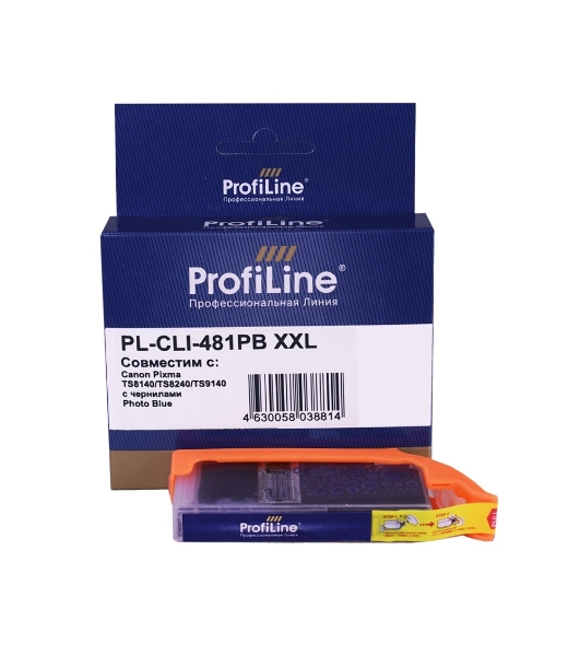 Картридж струйный ProfiLine PL-CLI-481PB XXL для принтеров Canon Pixma TS8140/TS8240/TS9140 с чернилами Photo Blue 11,7 мл