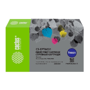 Картридж струйный Cactus CS-EPT6031 (T6031) фото черный (220 мл) для Epson Stylus PRO 7880/9880