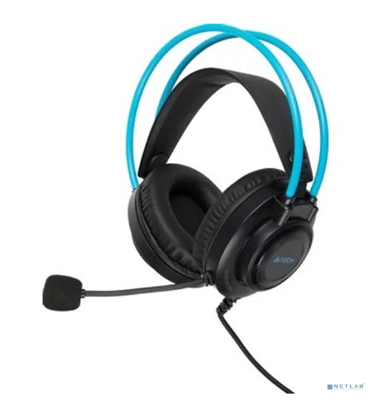 Гарнитура A4Tech Fstyler FH200i серый-синий, проводная, 3.5 мм