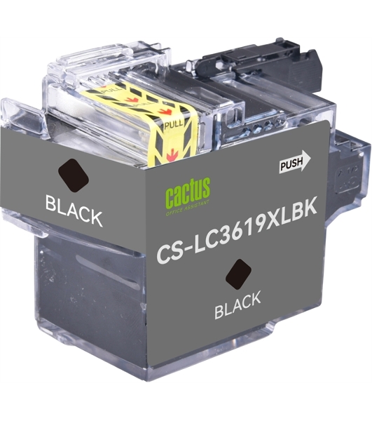 Картридж струйный Cactus CS-LC3619XLBK черный (68 мл) для Brother MFC-J2330DW/J2730DW/J3530DW/J3930DW