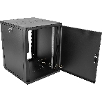 Шкаф коммутационный ЦМО (ШРН-9.500.1-9005) настенный 9U 600x529 мм пер. дв. металл 200 кг черный 470 мм 180 град., фото2