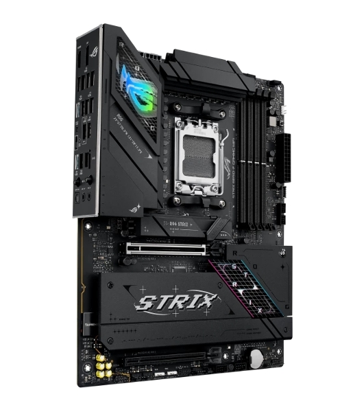 Материнская плата ASUS ROG STRIX B850-F GAMING WIFI, AM5, AMD B850, 4xDDR5, 2xSATA, 4xM.2, 1xPCIe 5.0 x16, 1xPCIe 4.0 x16, 1xPCIe x4, 1xDP, 1xHDMI, 1x2.5Gb LAN, 1xUSB-C 20Gbps, 1xUSB-C 10Gbps, 3xUSB-A 10Gbps, 4xUSB 5Gbps, 4xUSB 2.0, 3x3.5 мм, 7.1, ATX