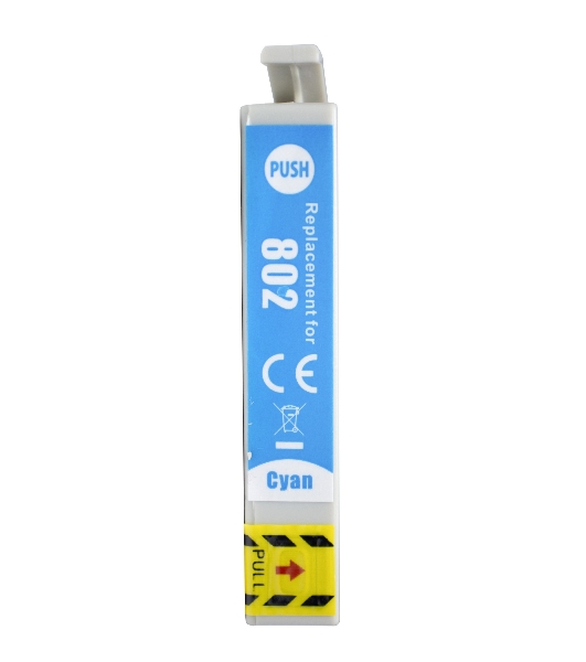 Картридж струйный Sakura C13T08024011 (T0802) для Epson, голубой, 7,4 мл.