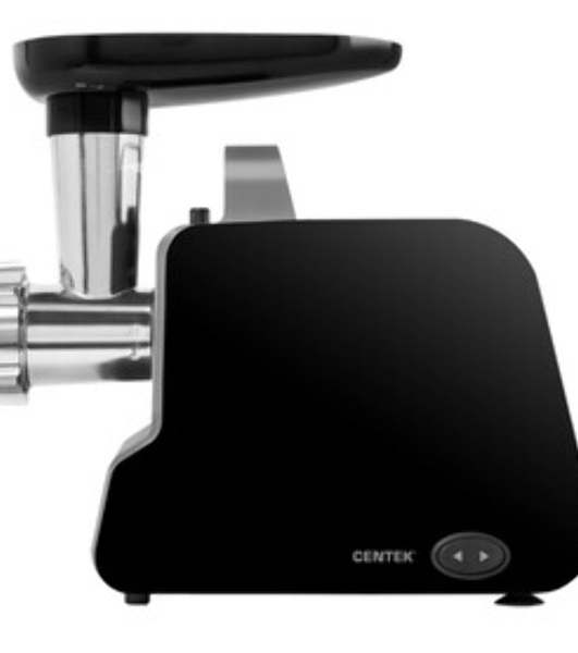 Мясорубка электрическая Centek CT-1603 черный, 2000 Вт, 2.0 кг/мин, реверс, защита от перегрузки, насадки - 4