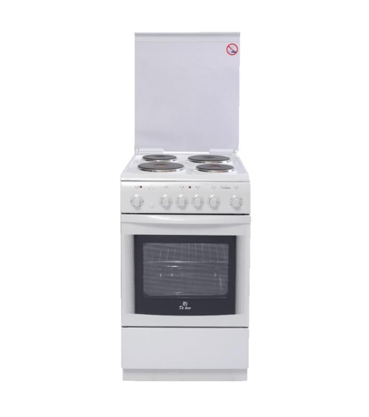 Плита электрическая De Luxe 506004.03Э (кр) белый, конфорок 4 шт, духовка 60 л, 50 см x 85 см x 60 см