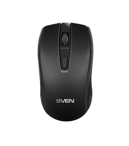 Мышь беспроводная SVEN RX-220W черный, 1600 dpi, радиоканал, USB, кнопки - 4