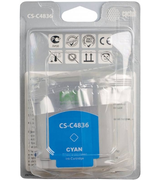 Картридж струйный Cactus CS-C4836 голубой (29 мл) для №11 HP 2000/2500/1000/1100/1200