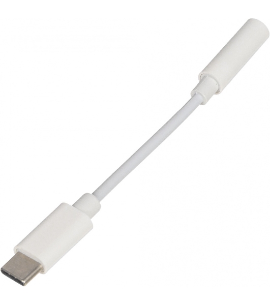 Переходник Buro BHP TPC-JCK USB Type-C (m) Jack 3.5мм (f) белый