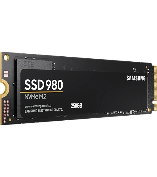 Накопитель SSD Samsung 980, 250Gb, PCIe 3.0 x4, M.2 2280, NVMe, R/W 2900/1300