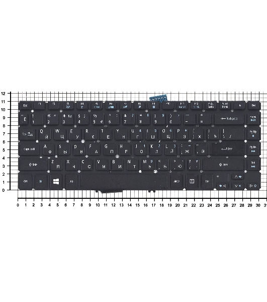 Клавиатура для ноутбука Acer Aspire M5-481T черная без рамки