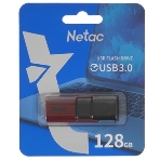 Флешка USB Netac U182 Blue (NT03U182N-128G-32BL), 128Gb, USB 3.0, R/W 70/30, белый/синий, фото4