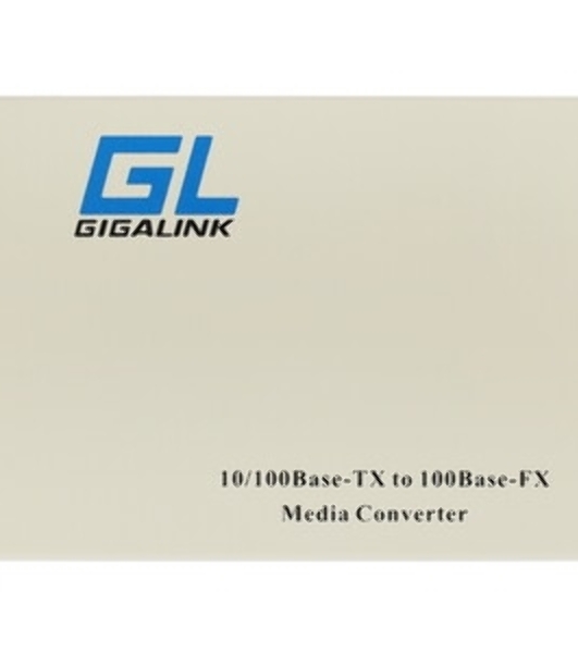Конвертер из UTP GIGALINK GL-MC-UTPF-SC1F-18SM-1550-N 100Мбит/c в WDM, без LFP, SM, SC, Tx:1550/Rx:1310, 18 дБ (до 20 км)