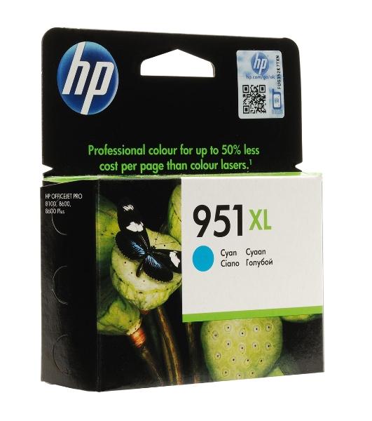 Картридж струйный HP 951XL CN046AE голубой для HP OJ Pro 8100/8600 (1500 стр.)