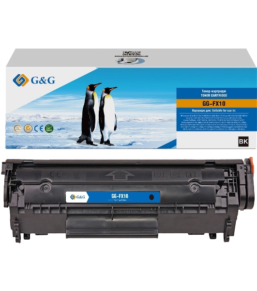 Картридж лазерный G&G GG-FX10 Q2612A/FX9/FX10 черный (2000стр.) для HP LJ 1010/1012/1015/1018/1020/1022/1022n/1022nw/3015/3020/3030/3050/3052/3055/M1005 MFP/M1300 MFP/1319f MFP