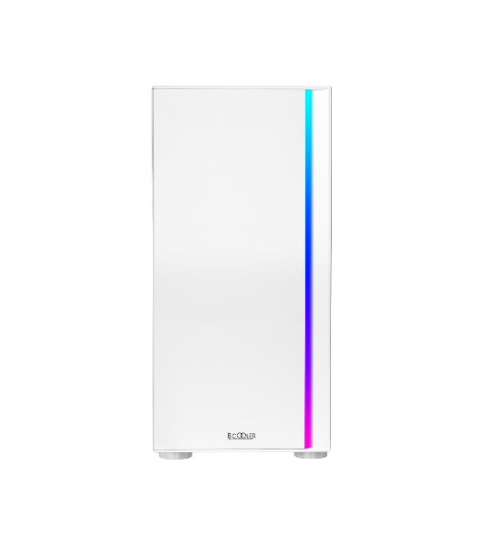 Компьютерный корпус без блока питания PCCooler LM300 ARGb WH, Tempered Glass Mid Tower, белый, ABS, TG, SPCC, 1x120мм ARGb mATX, ITX 170/330/mm 2x2.5', 2x3.5', 5xPCI 1xUSB-A 3.0, 2xUSB-A 2.0 375x205x427mm